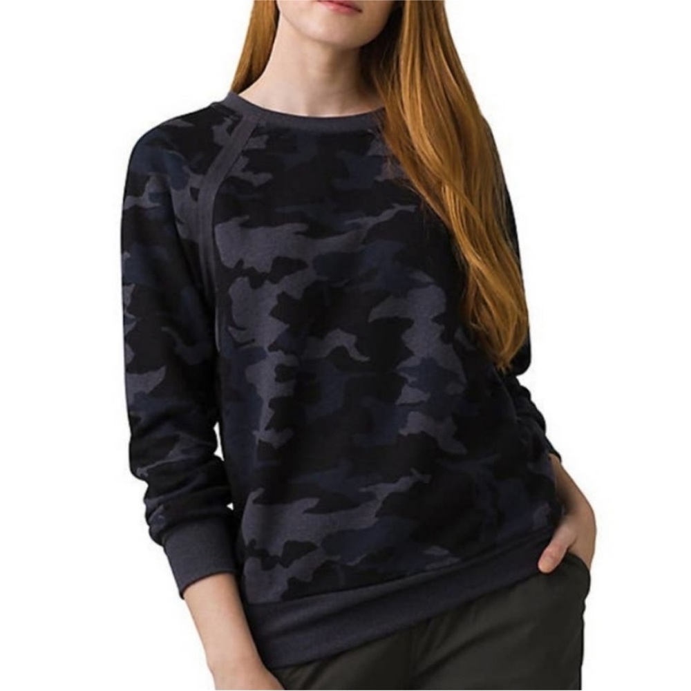 Prana Cozy Up Sweatshirt in Nautical Camo size XS NWT